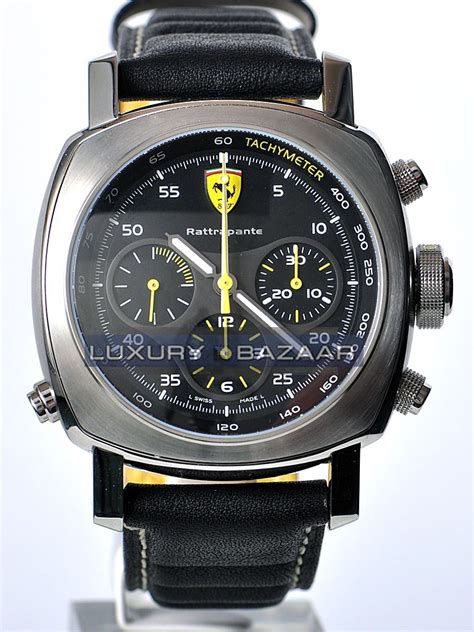 SIGNED OFFICINE PANERAI, FERRARI, RATTRAPANTE, 